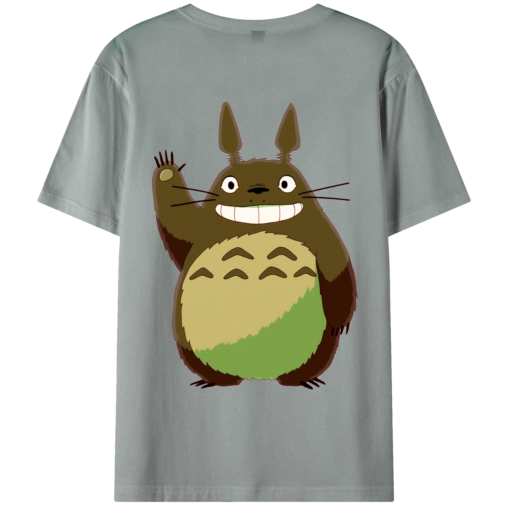 （画像用） となりのトトロ 草壁メイ 草壁サツキ My Neighbor Totoro Satsuki Kusakabe Mei Kusakabe 綿100％ メンズ半袖Tシャツ（バックプリント） 通気性